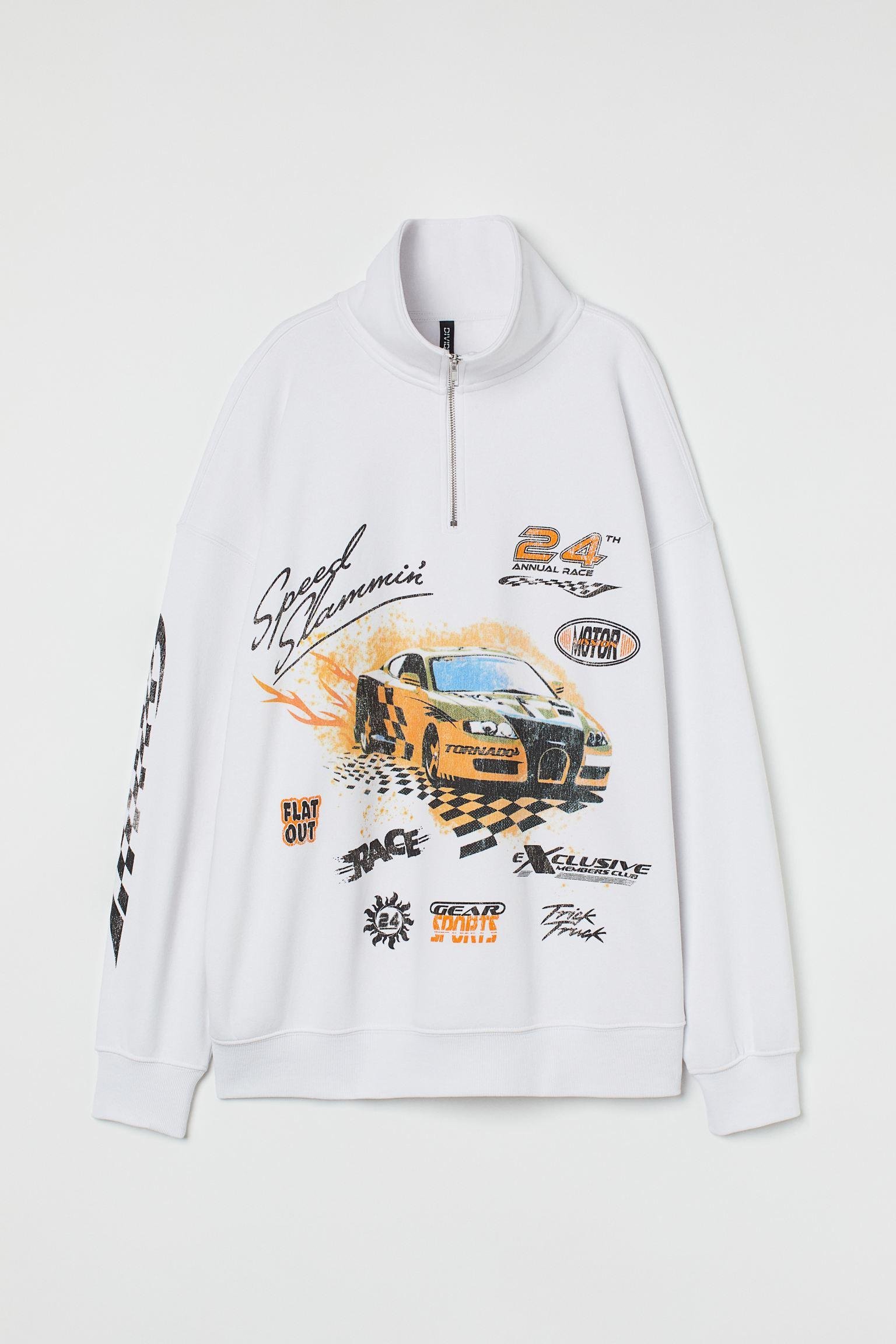 Світшот H&M Принт XL Білий (S10071031924) Світшот H&M Принт XL Білий (S10071031924)