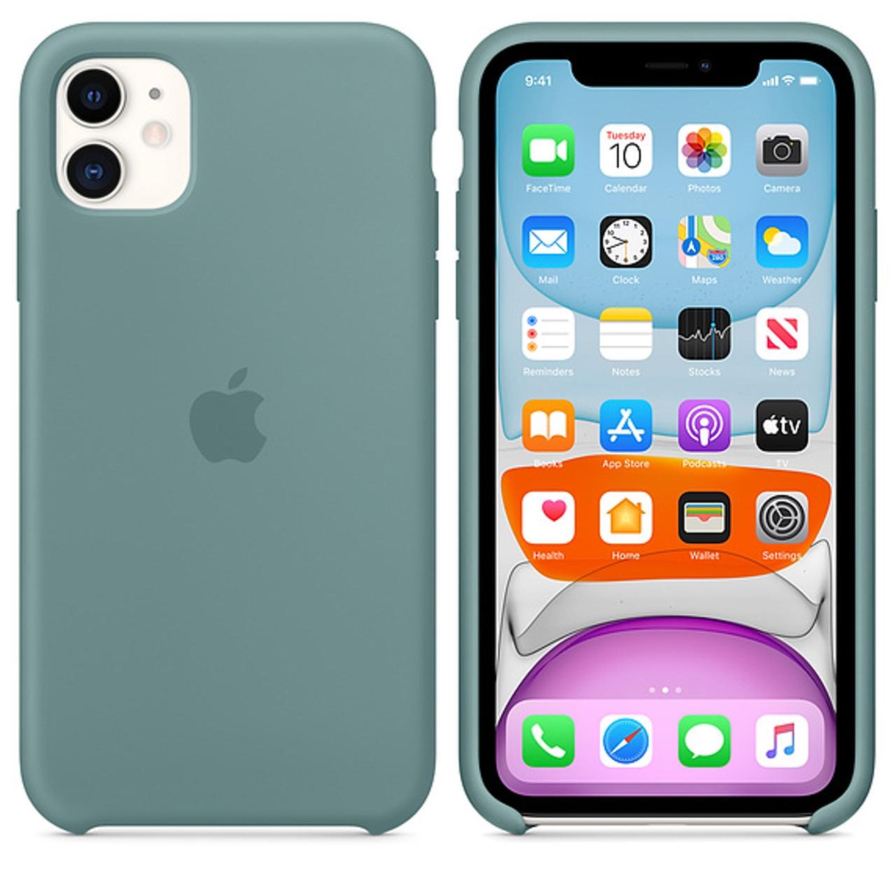 Силиконовый чехол накладка Apple Silicone Case for iPhone 11, Cactus (HC) - фото 4