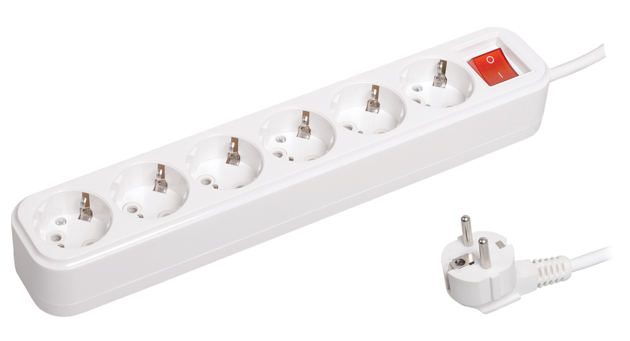Удлинитель с выключателем УЕК Classic 3 м 6 гнезд 2Р+PЕ IP20 (WYP11-16-06-03-ZK)