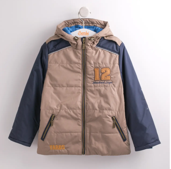 Куртка демі для хлопчика Bembi 110 см Бежевий/Синій (КТ 137)