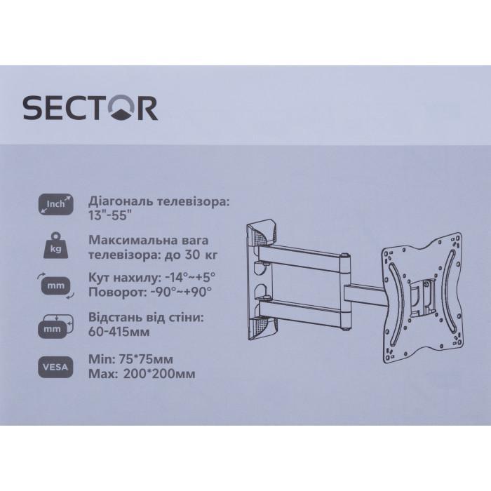 Кронштейн для телевизоров и мониторов SECTOR TV3 13-55" до 30 кг VESA 200x200 White - фото 7