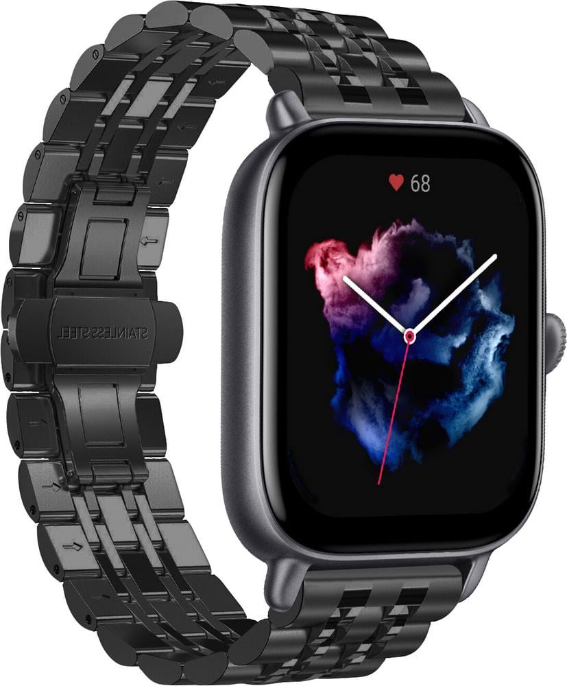 Браслет металлический Spinye для Amazfit GTS 3 Black (29174-2B) Браслет металлический Spinye для Amazfit GTS 3 Black (29174-2B)