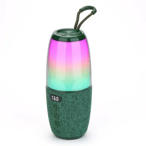 Портативная колонка TG644 с RGB подсветкой Зеленый (TG644)