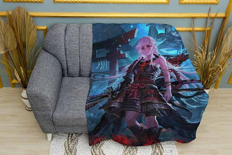 Плед Ninja girl Art Anime плюш однослойный 135х150 см (113044) Плед Ninja girl Art Anime плюш однослойный 135х150 см (113044)