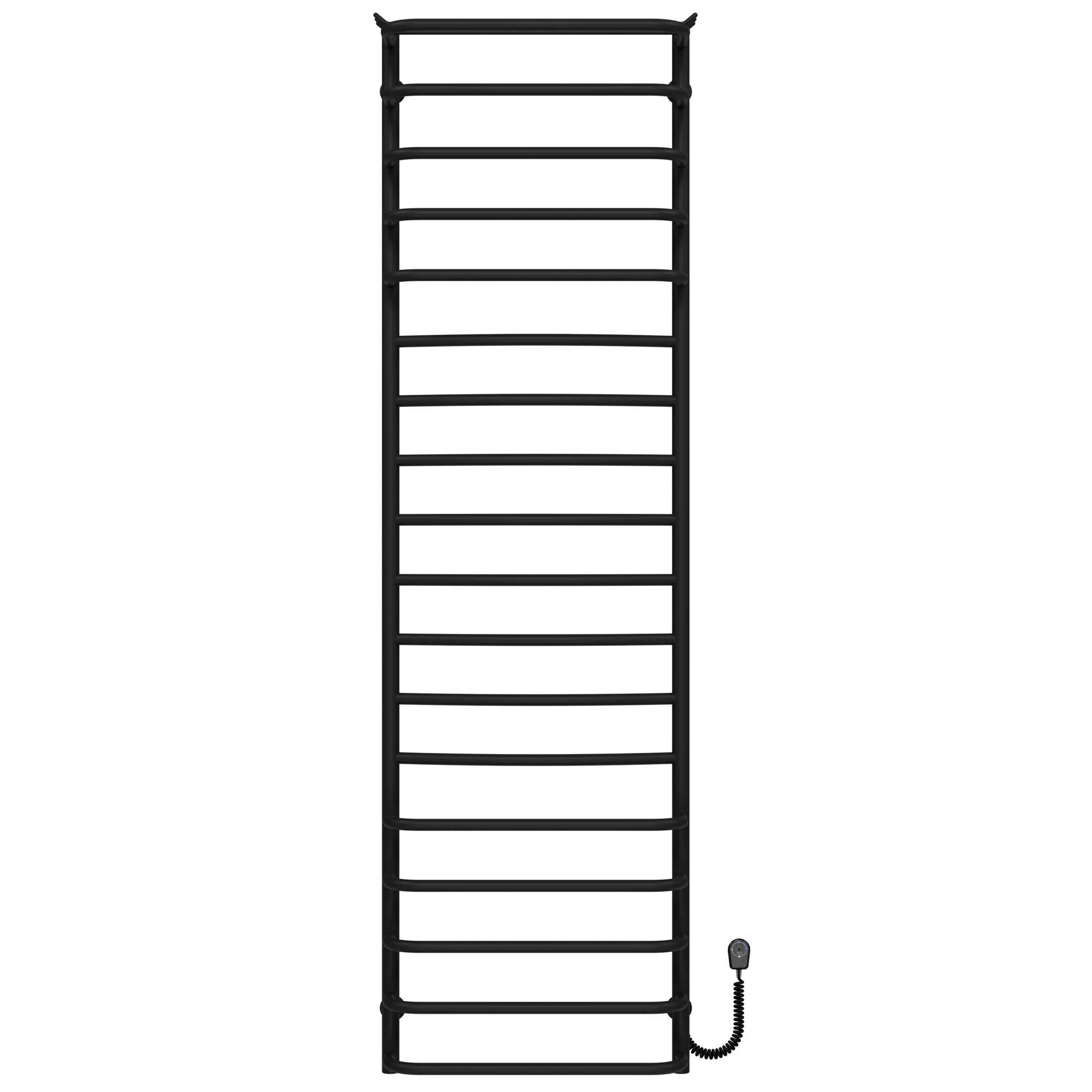 Полотенцесушитель электрический Deffi Юность П18 EF16 нержавеющая сталь 500х1800 мм Черный (C.YU.180.50.18.EBR5)