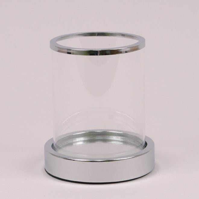 Подсвечник металлический Flora 14 см Серебряный (39323)