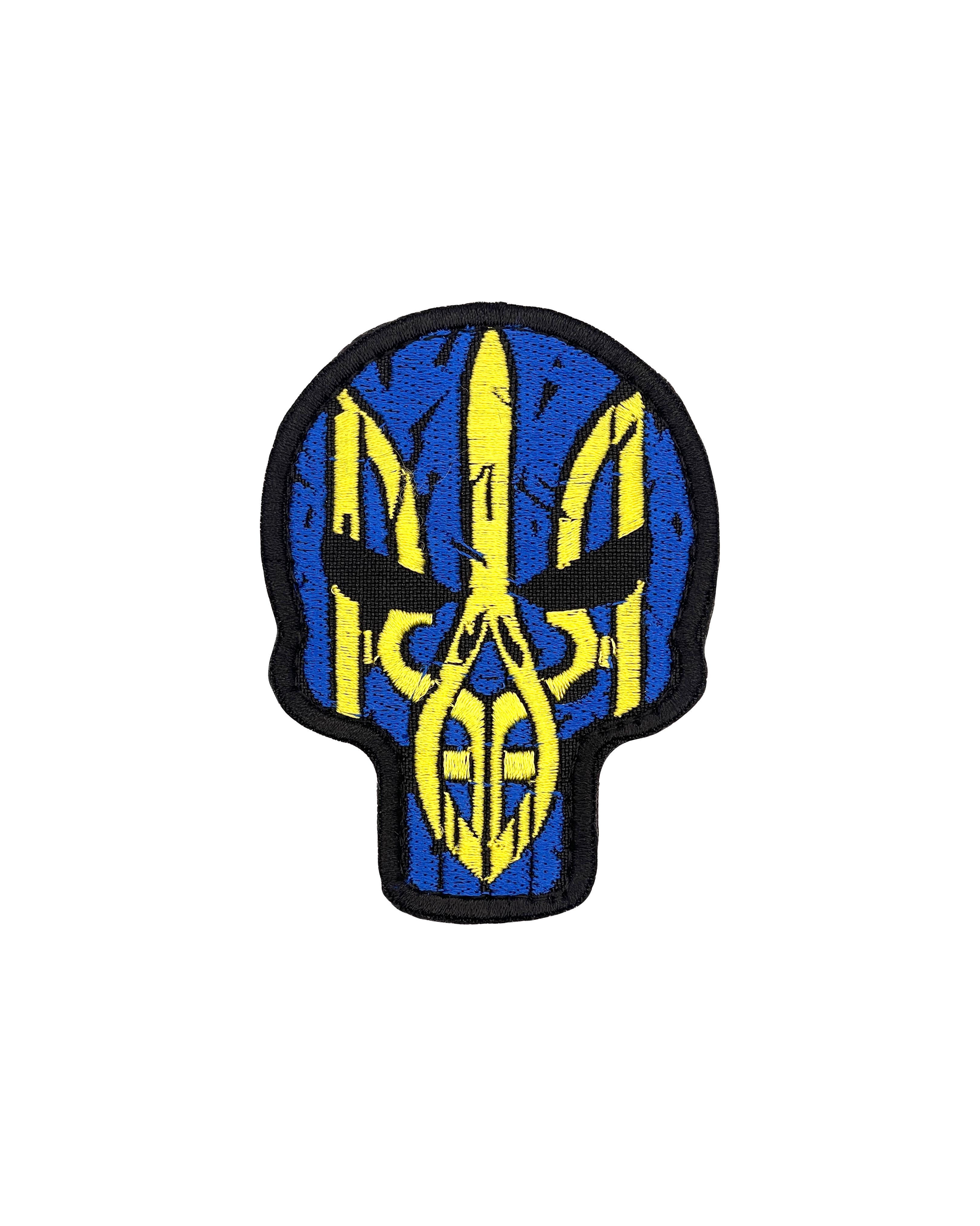 Шеврон Череп с гербом Украины (SHE.PRIK-29.1)