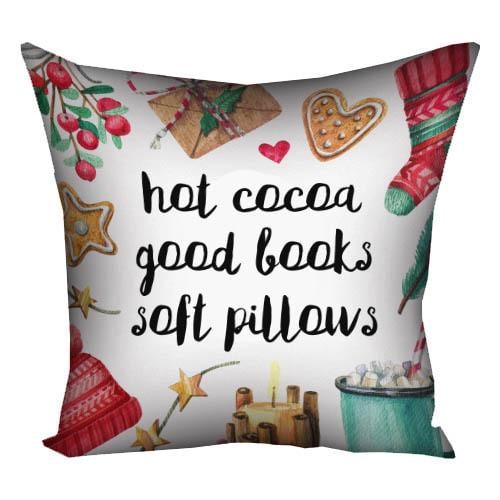 Подушка габардиновая с принтом Hot cocoa good books soft pillows 30x30 см (3P_22NG057) Подушка габардиновая с принтом Hot cocoa good books soft pillows 30x30 см (3P_22NG057)