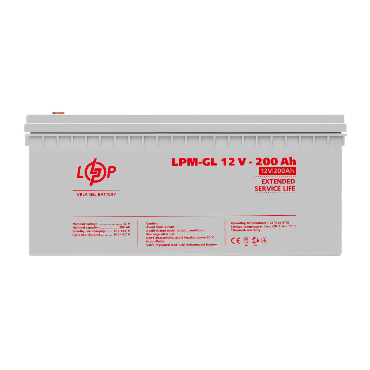 Аккумулятор гелевый LPM-GL 12V-200 Ah