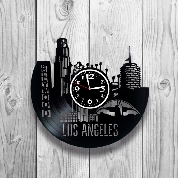 Часы настенные Американский стиль 0079 из виниловой пластинки