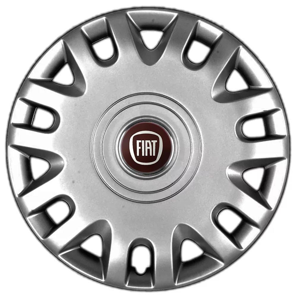 Колпаки SJS 333 с логотипом Fiat R15 4 шт. Серебристый