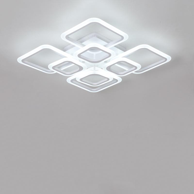 Люстра потолочная LED Light House SRS-16275/4+4 WHT 95W смарт светодиодная с пультом Белый