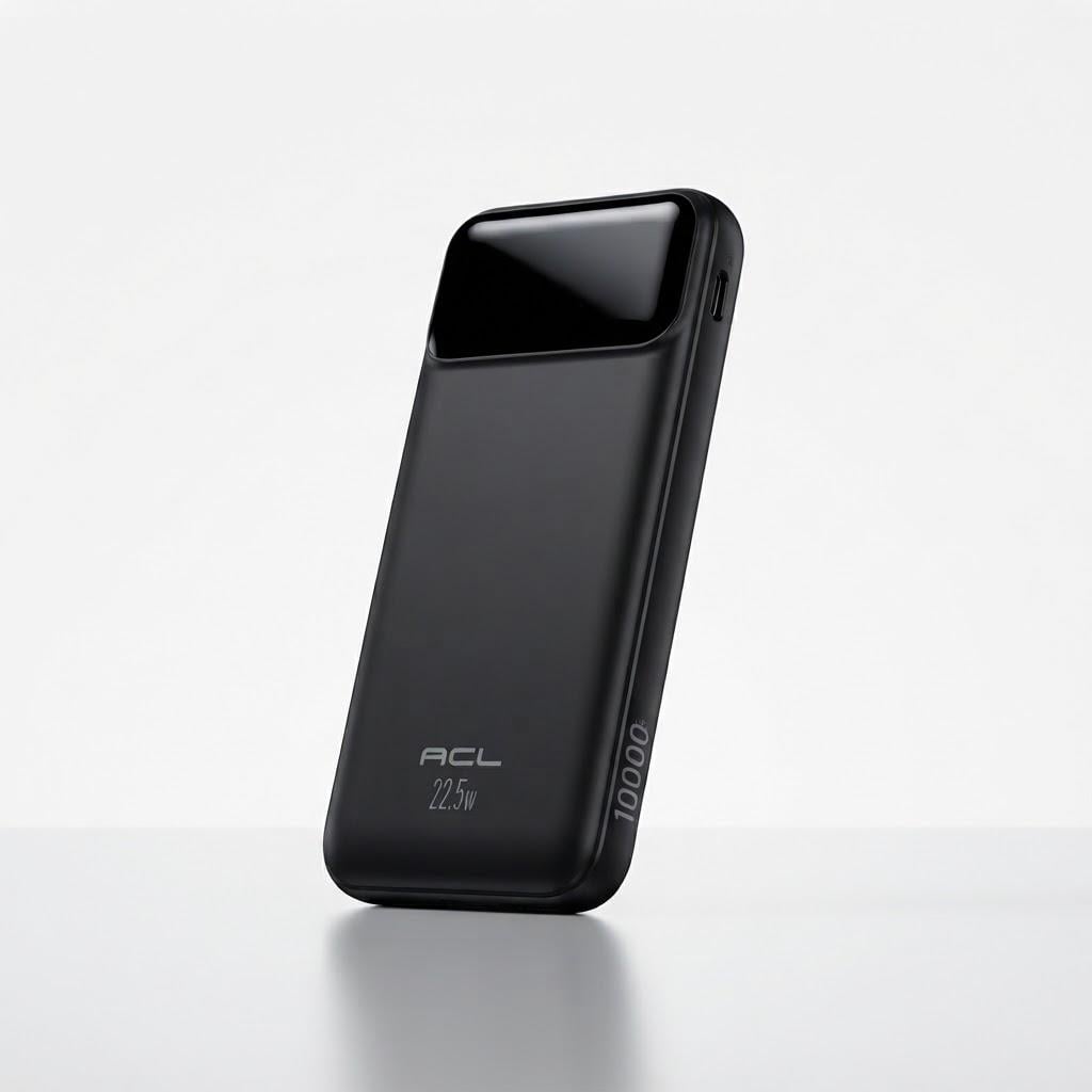 Повербанк с быстрой зарядкой Power Bank ACL PW-116 10000mAh 22.5W со встроенными кабелями Type-C и Lightning Черный Повербанк с быстрой зарядкой Power Bank ACL PW-116 10000mAh 22.5W со встроенными кабелями Type-C и Lightning Черный