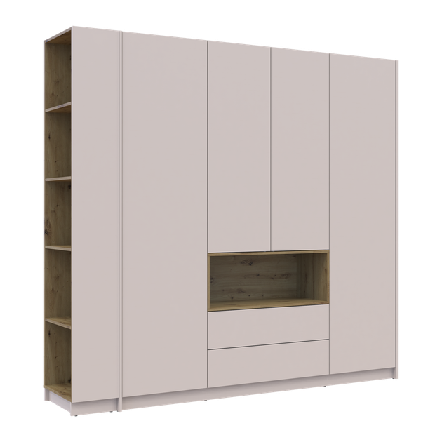 Шкаф для одежды Doros Дейл с нишей 234х52х220 см Кашемир/Дуб артизан (26503251)