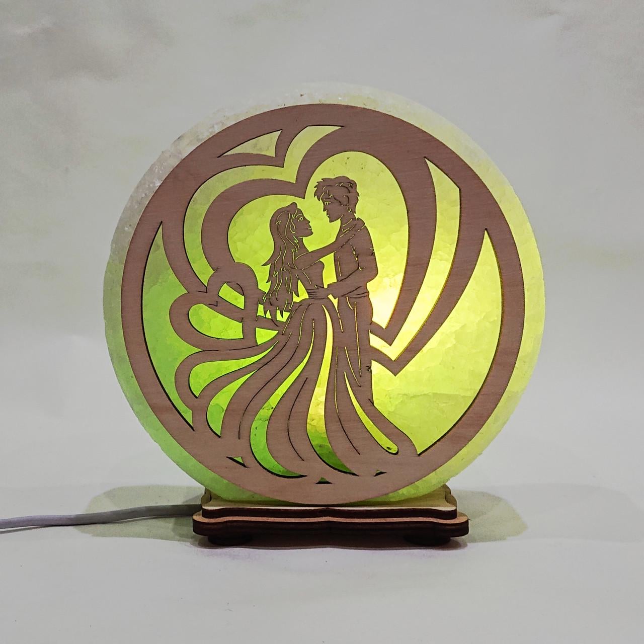 Соляной светильник Пара в сердце (KБ-00030-g)