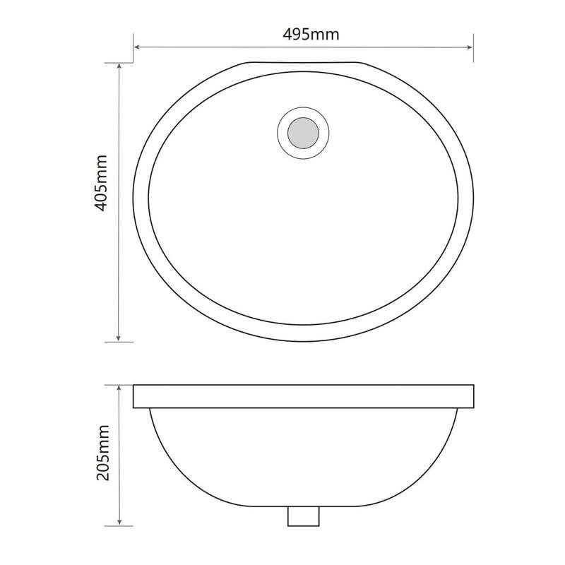 Раковина врізна MIXXUS Premium Topper-1701 овальна з переливом 495x405 мм Білий (OL-MP6568) - фото 3 Раковина врізна MIXXUS Premium Topper-1701 овальна з переливом 495x405 мм Білий (OL-MP6568) - фото 3