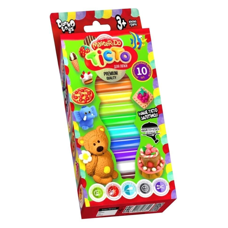 Комплект творчості тісто для ліплення Danko Toys Master Do TMD-02-02 10 кольорів (RLT25793)