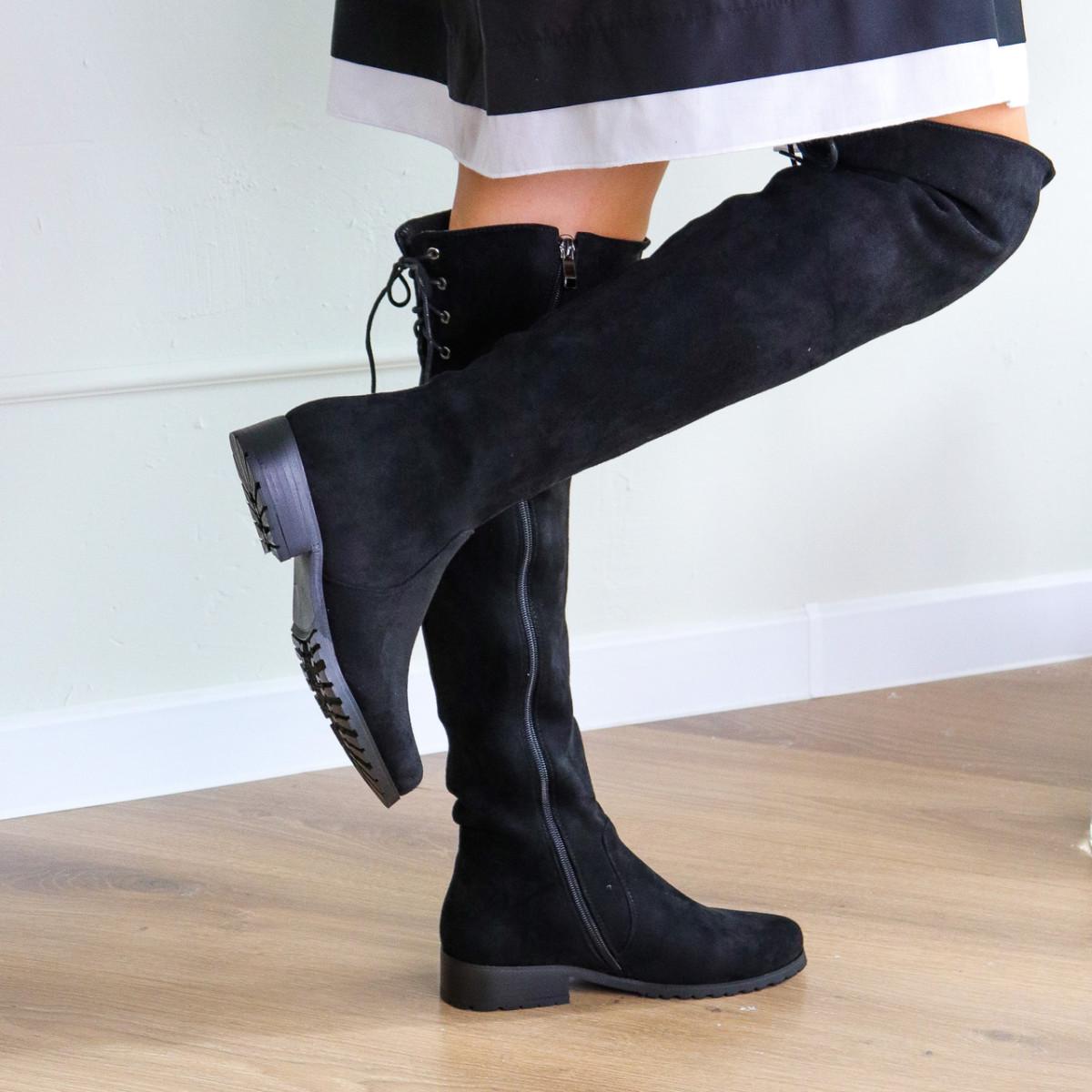 Ботфорты женские Fashion р. 38 24,5 см Черный (3286) - фото 4 Ботфорты женские Fashion р. 38 24,5 см Черный (3286) - фото 4