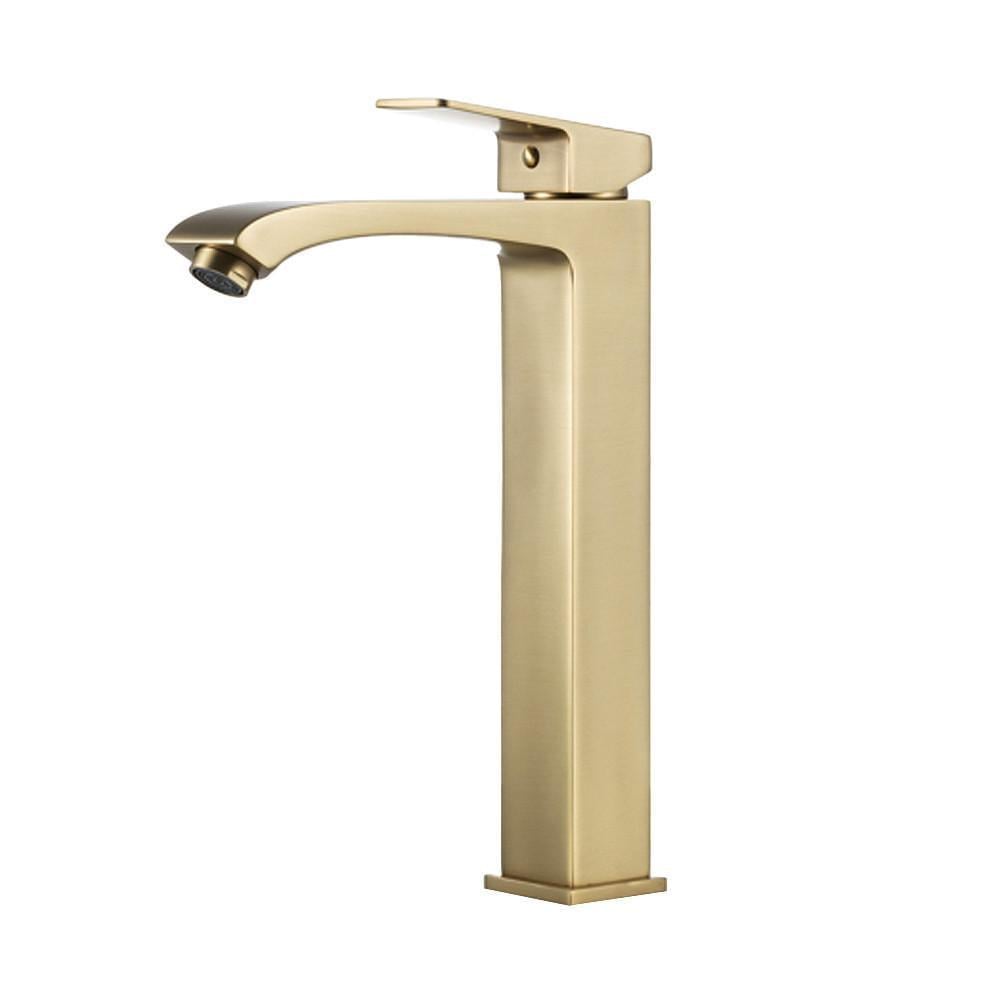 Смеситель для умывальника Frap F1076-23 высокий Золотой сатин (1055643)