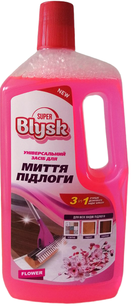 Засіб миючий для підлоги універсальний Super Blysk Квіти 1 л (11540)