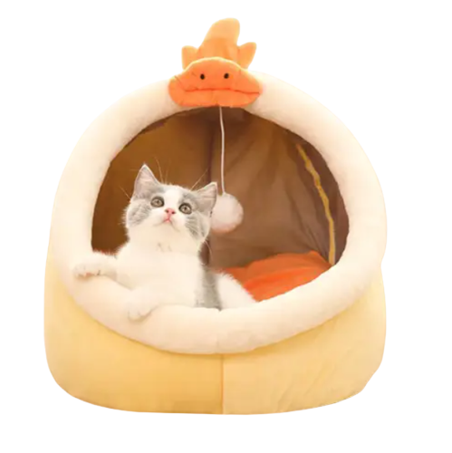 Домик для животных со съемной подушкой Желтый (Зоо5) - фото 1 Домик для животных со съемной подушкой Желтый (Зоо5) - фото 1