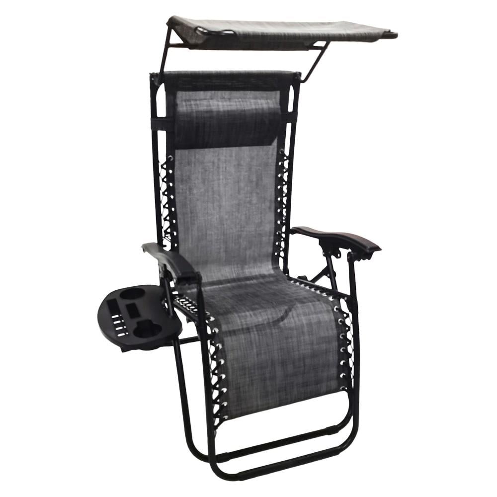 Шезлонг-лежак Bonro SP-167A з козирком Сірий (70000037)