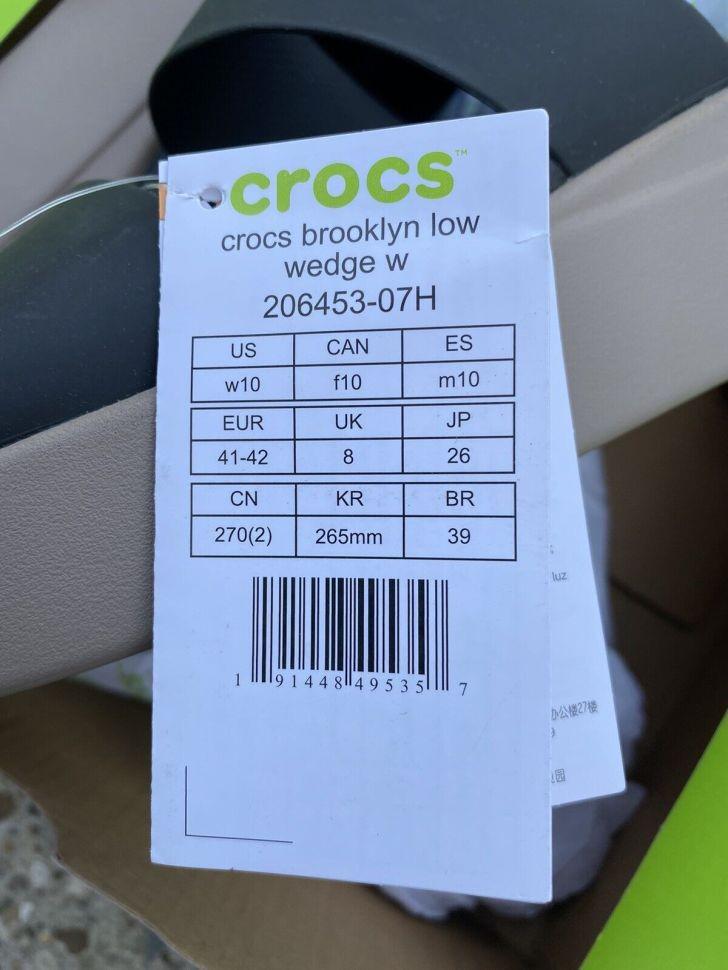 Сандали женские Crocs Brooklyn Low Wedge р. 36/37 Black/Mushroom (14858) - фото 3 Сандали женские Crocs Brooklyn Low Wedge р. 36/37 Black/Mushroom (14858) - фото 3