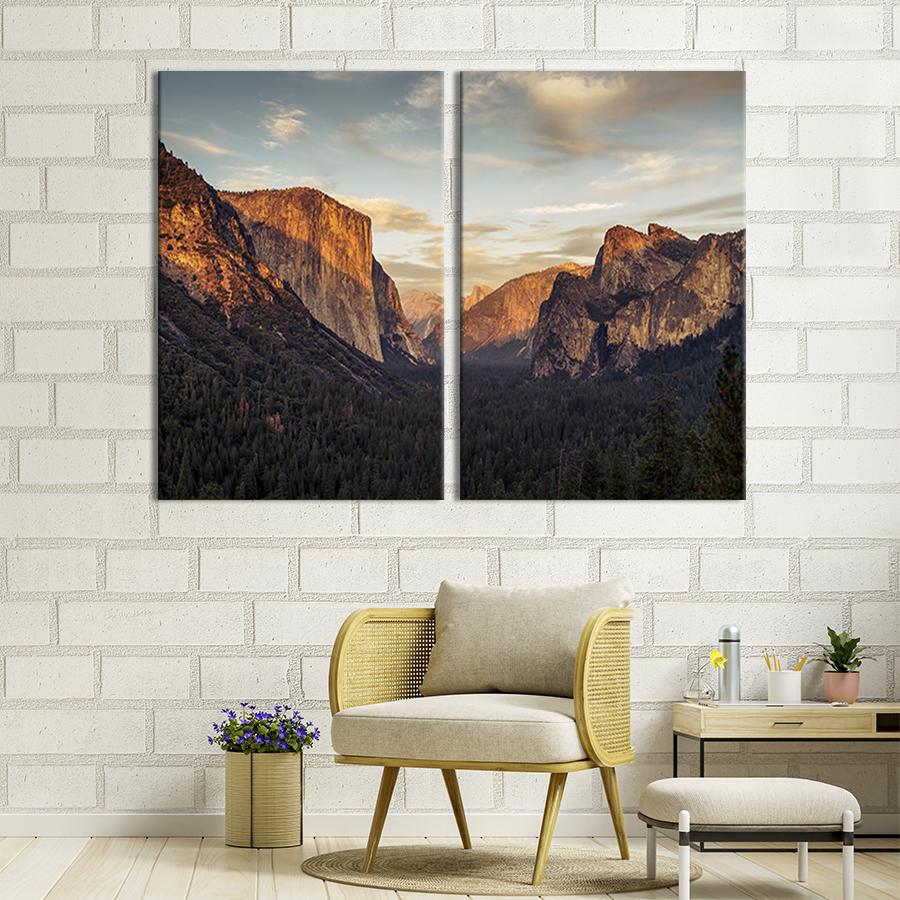 Модульная картина на холсте Диптих Гора Эль-Капитан 165x122 см (596-2)