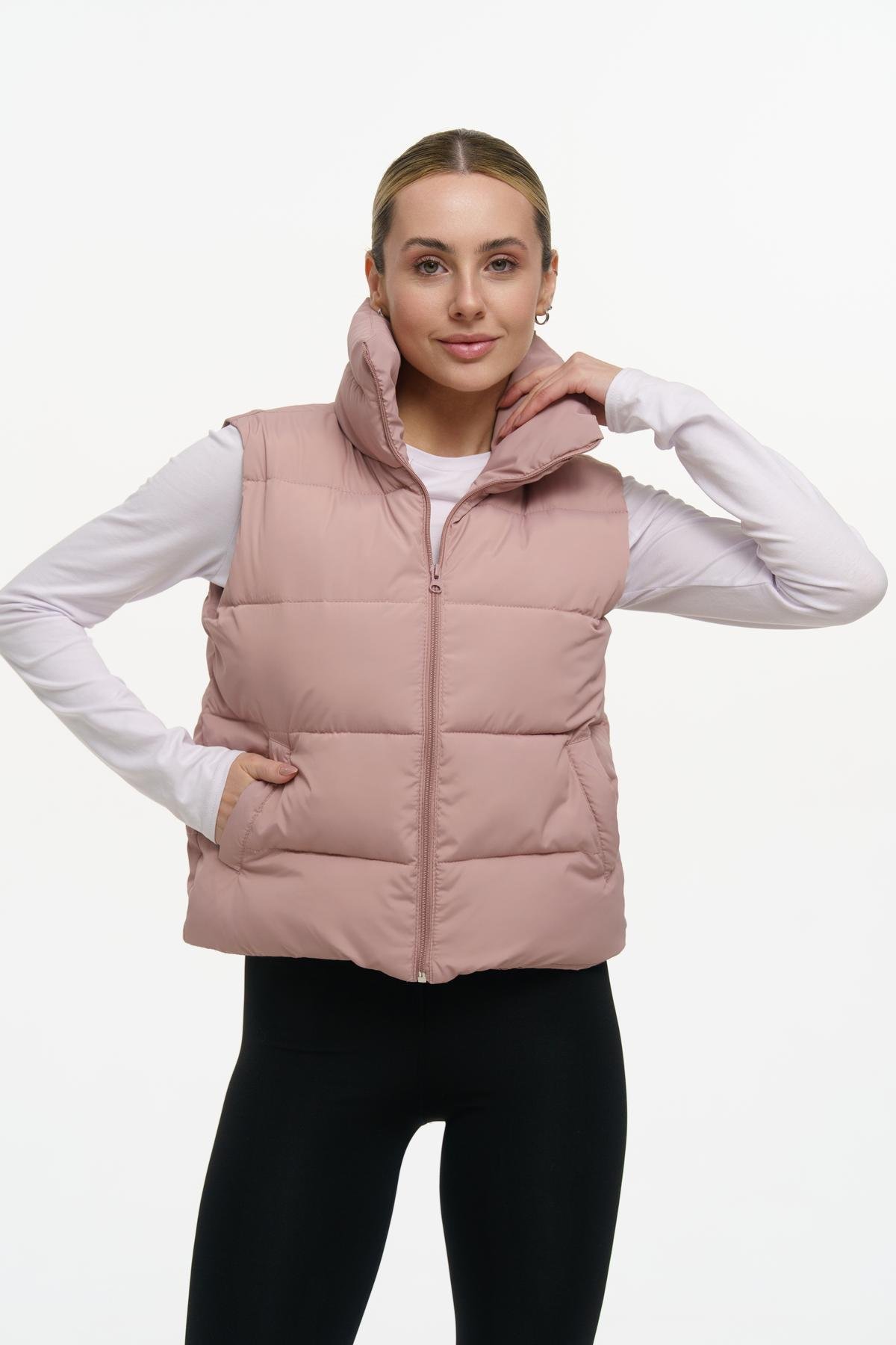 Жилетка жіноча укорочена Intruder Lola з утепленням M-L Пудровий (1343916509/4/2)