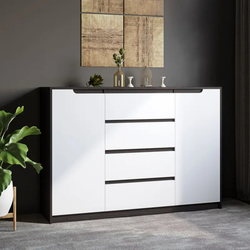 Комод Еверест Мікс-3 Венге темний/Білий (26813156) - фото 1 Комод Еверест Мікс-3 Венге темний/Білий (26813156) - фото 1