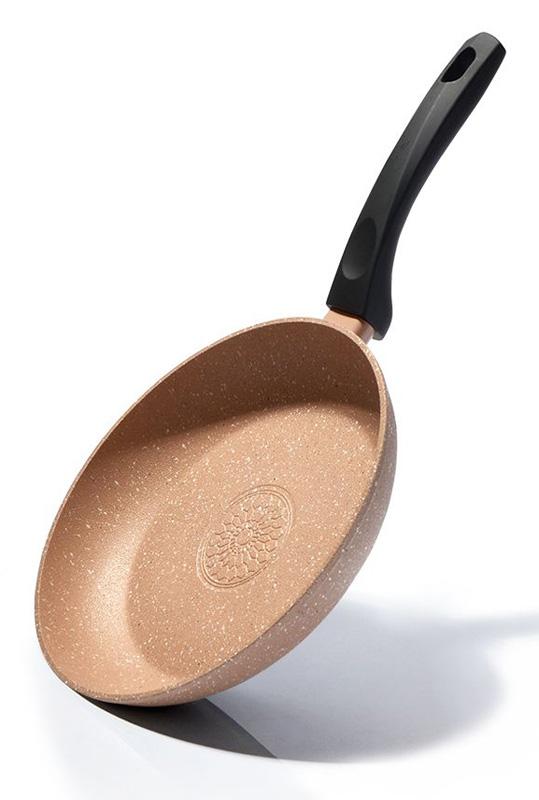 Сковорода Fissman Fuego Stone Pink с антипригарным покрытием Platinum Ø 24 см (FN-4265)