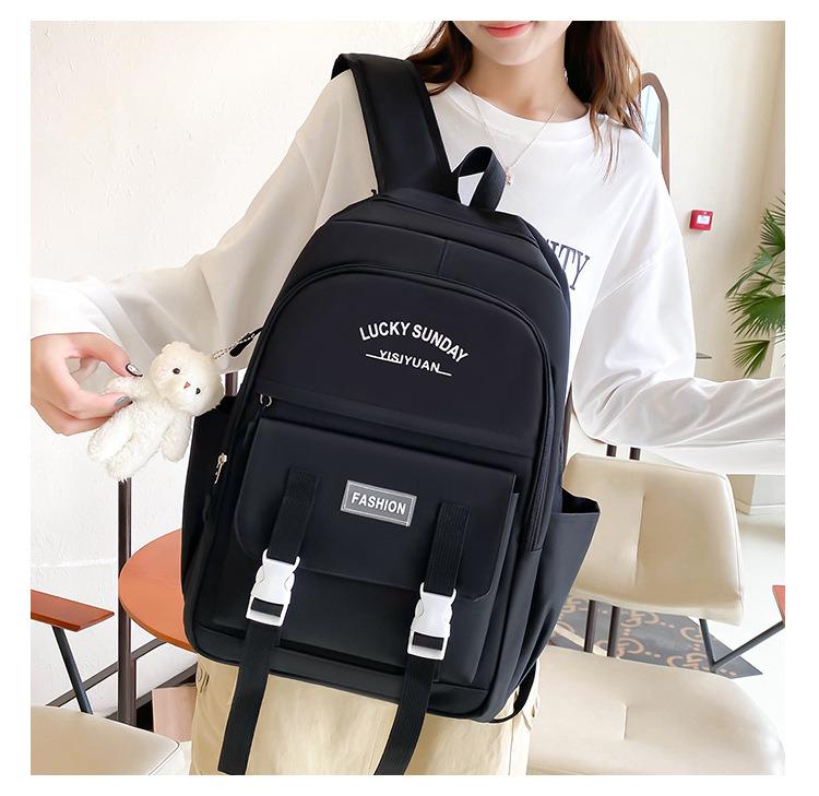 Рюкзак шкільний LUCKY SUNDAY 5в1 підлітковий для дівчинки 5-11 клас сумка-шоппер/клатч/пенал Чорний (28109509) - фото 5 Рюкзак шкільний LUCKY SUNDAY 5в1 підлітковий для дівчинки 5-11 клас сумка-шоппер/клатч/пенал Чорний (28109509) - фото 5