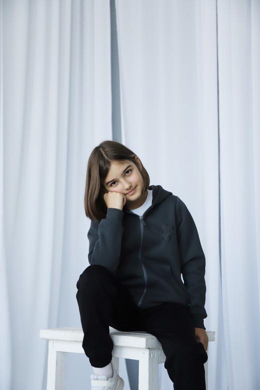 Толстовка для підлітка GBI TEENS на блискавці 146 см Сірий (13792)