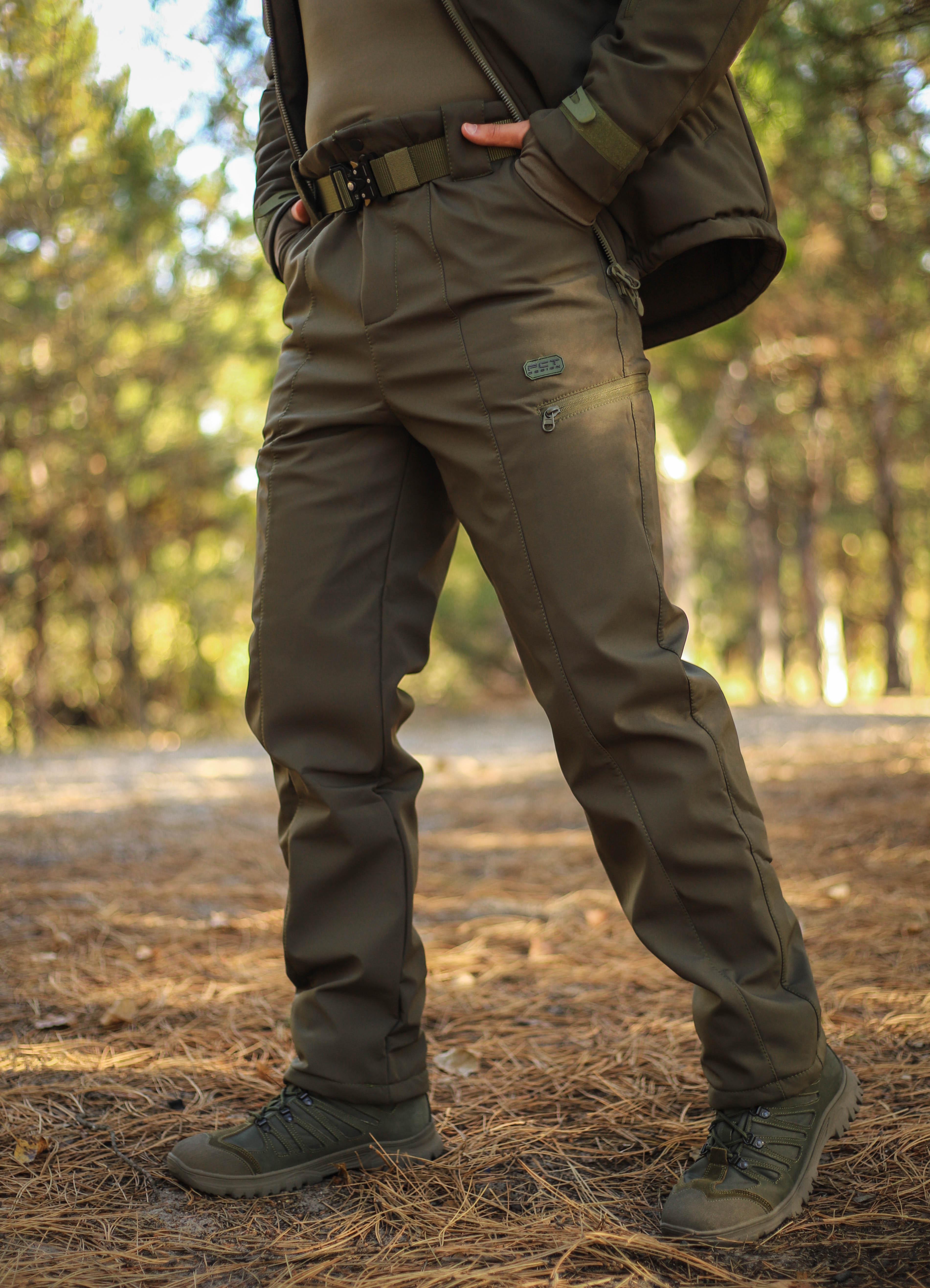 Брюки зимние FCT Design Софтшелл р. 56-58 Хаки - фото 6