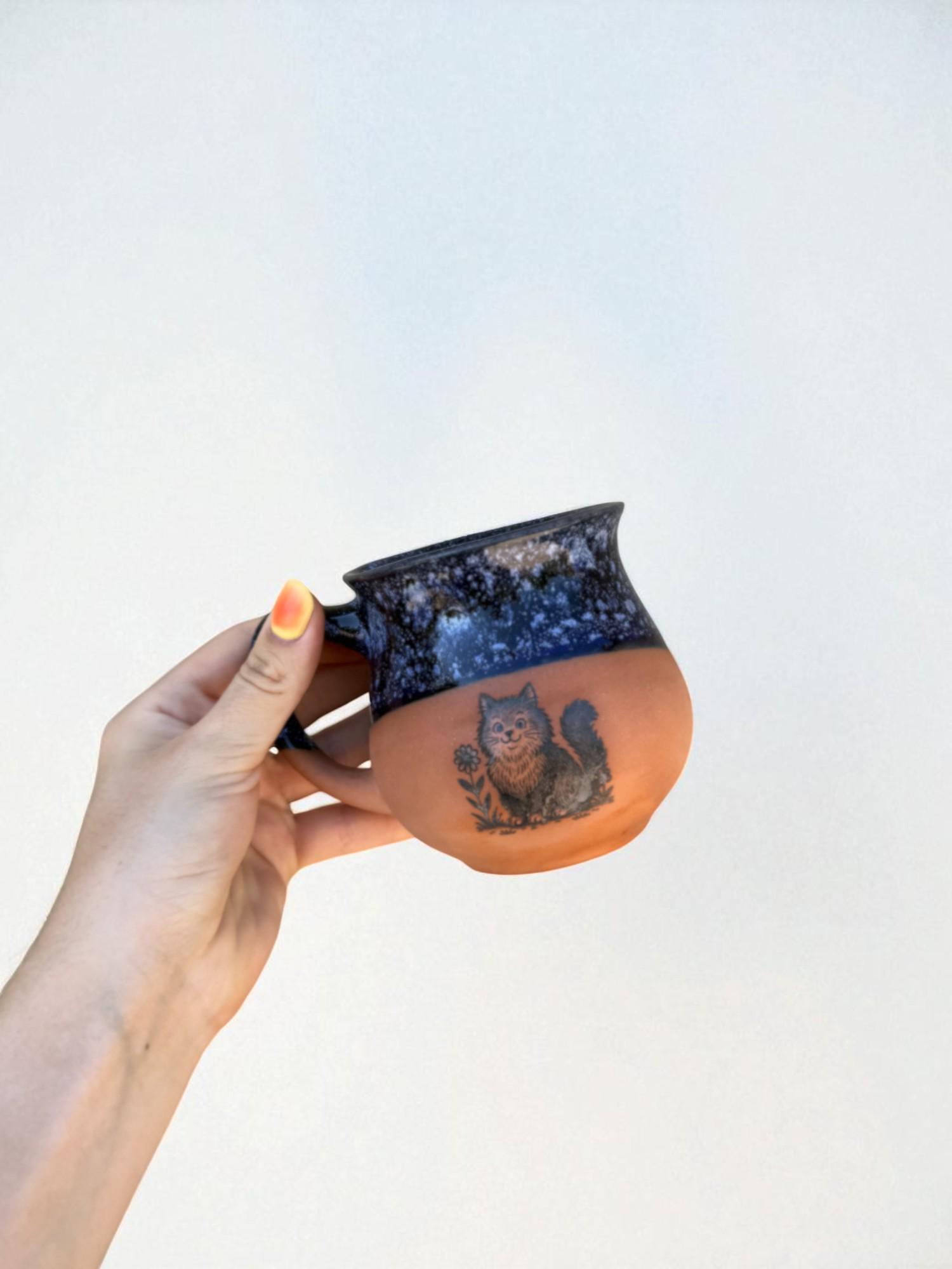 Чашка ручной работы "Котик" 450 мл (28833639) - фото 5