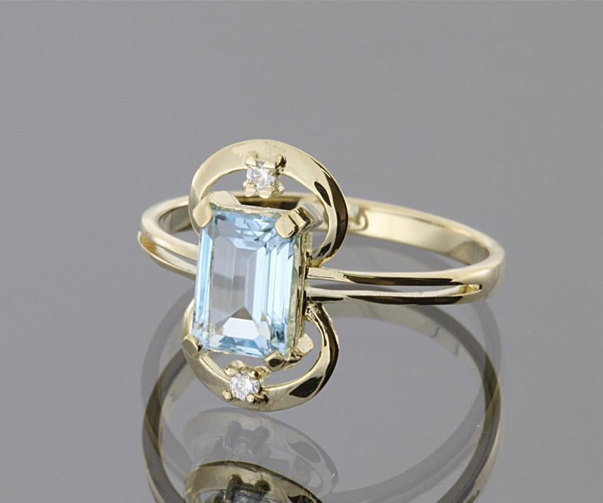 Кільце жіноче з топазом і фіанітами (2248140263)