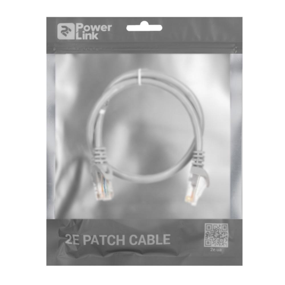 Патч-корд 2E Cat 6 UTP RJ45 26AWG 7/0,16 Cu PVC 0,2 м Grey (2E-PC6COP-020GRY) - фото 3