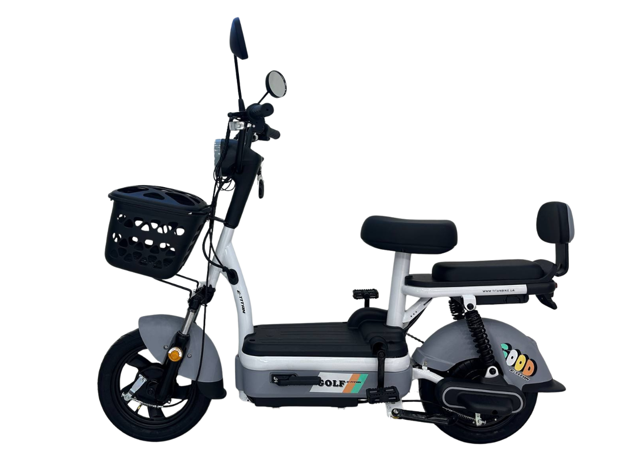 Електроскутер E-Titan Golf 14" Біло-сірий