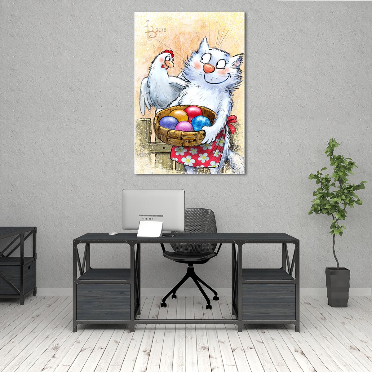 Модульная картина Скоро Пасха. 1 модуль 80x120 см