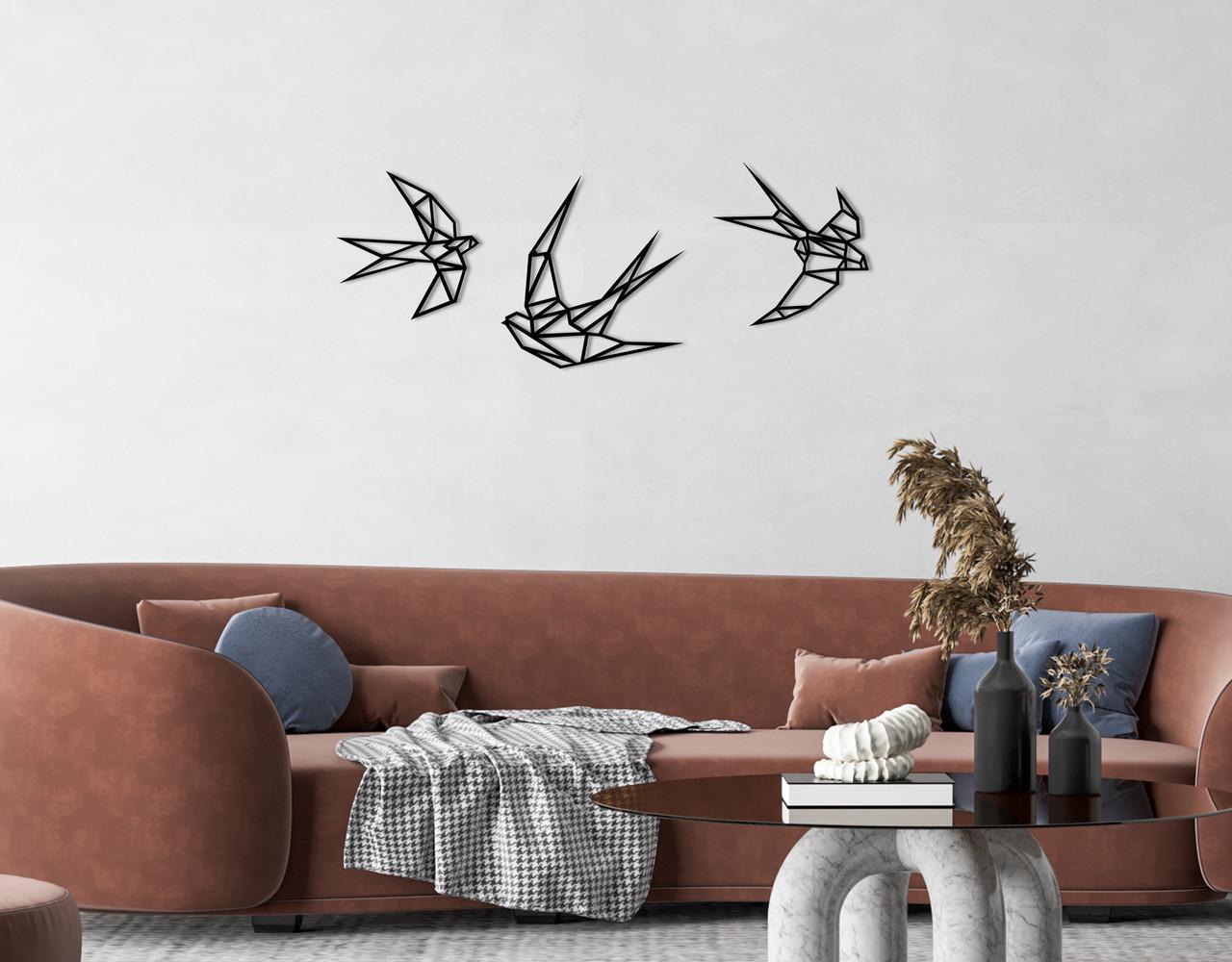 Декоративное панно на стену Upwood Decor Swallows 46,7х120 см Black (1548951265)