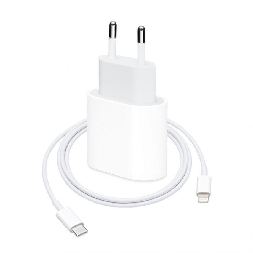 Адаптер для Apple iPhone A2347 PD/20 W/Data Cable Type-C to Lightning White High Quality carton box