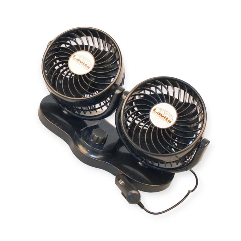 Вентилятор двойной Lavita 24 v 12,7 см на стойке 2 скорости (2696769562)