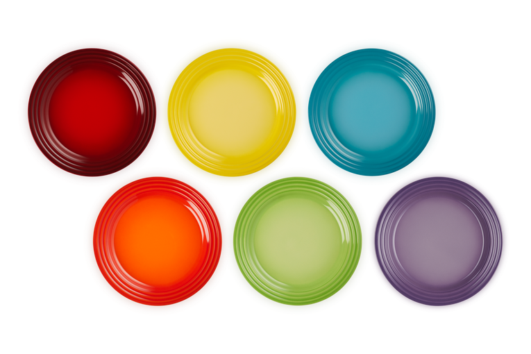 Набір обідніх тарілок Le Creuset Rainbow 22 см 6 шт. Різнокольоровий (79285228359006)