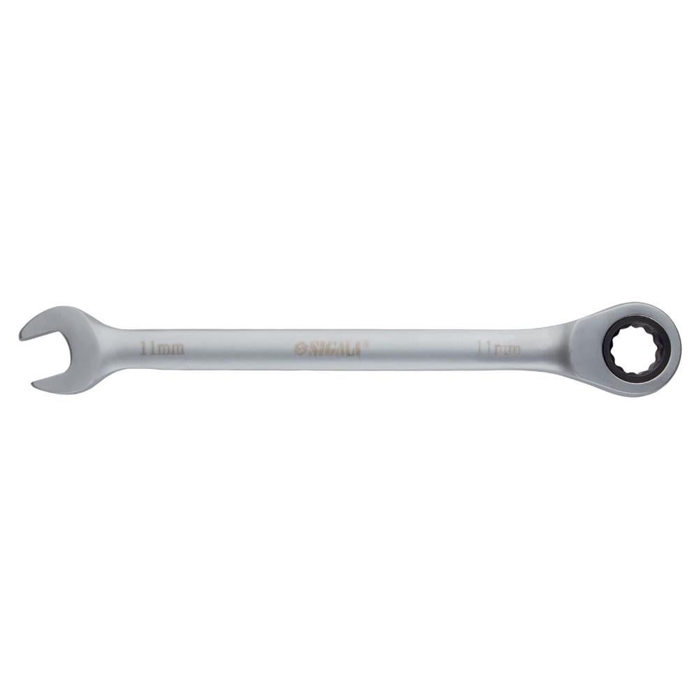 Ключ ріжково-накидний тріскачковий Sigma 11 мм CrV Satine (6022111)