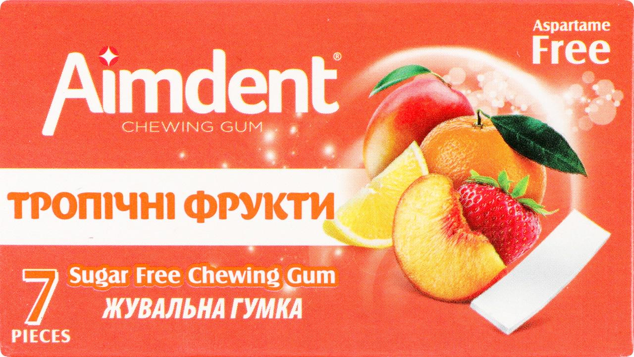 Жувальна гумка без цукру Аіmdent Тропічні фрукти блок 24 шт.