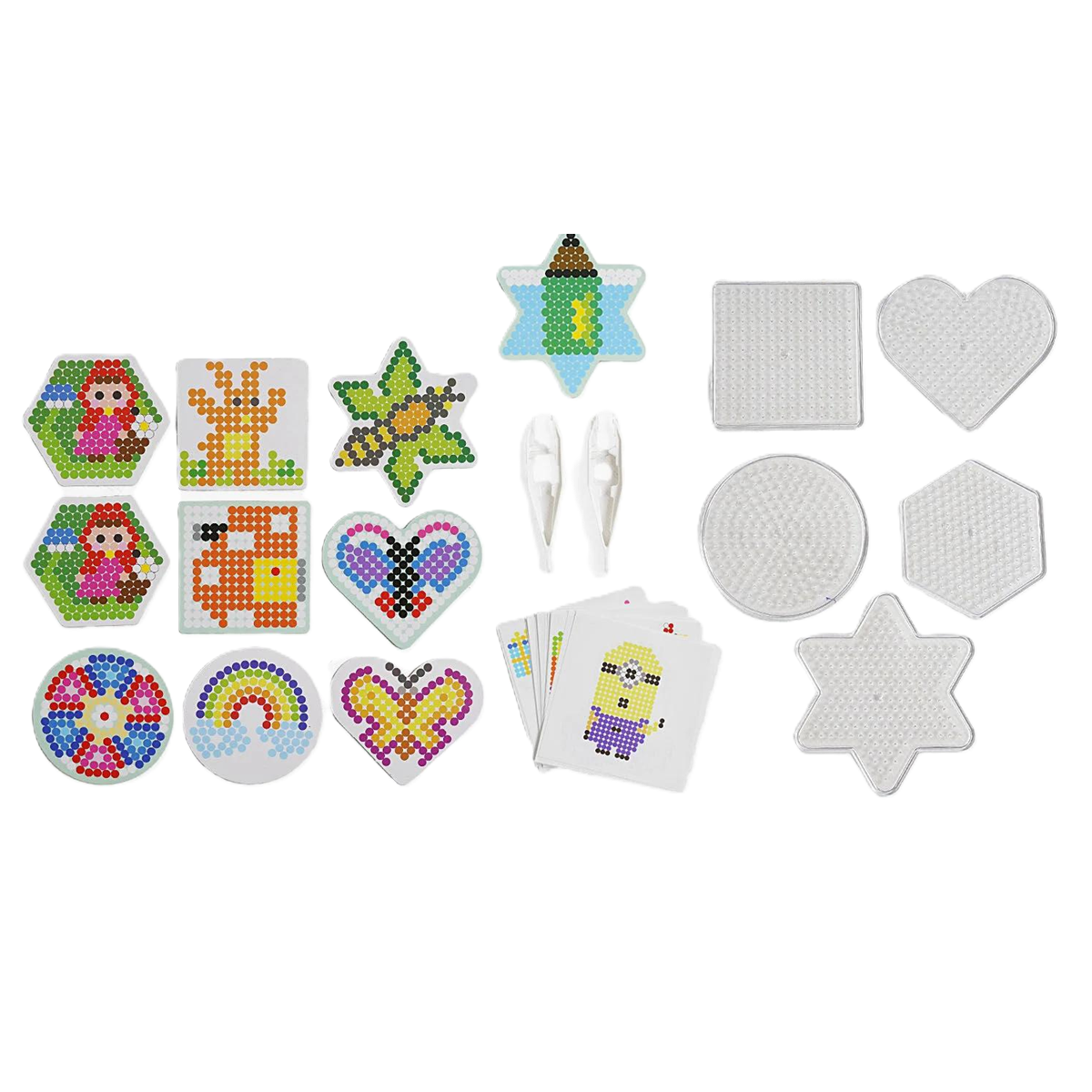 Дитяча термомозаїка ET 29 12/2 10000 намистин підсвічуються у темряві/термопапір/пінцет/основи/шаблони в коробці (24764068)