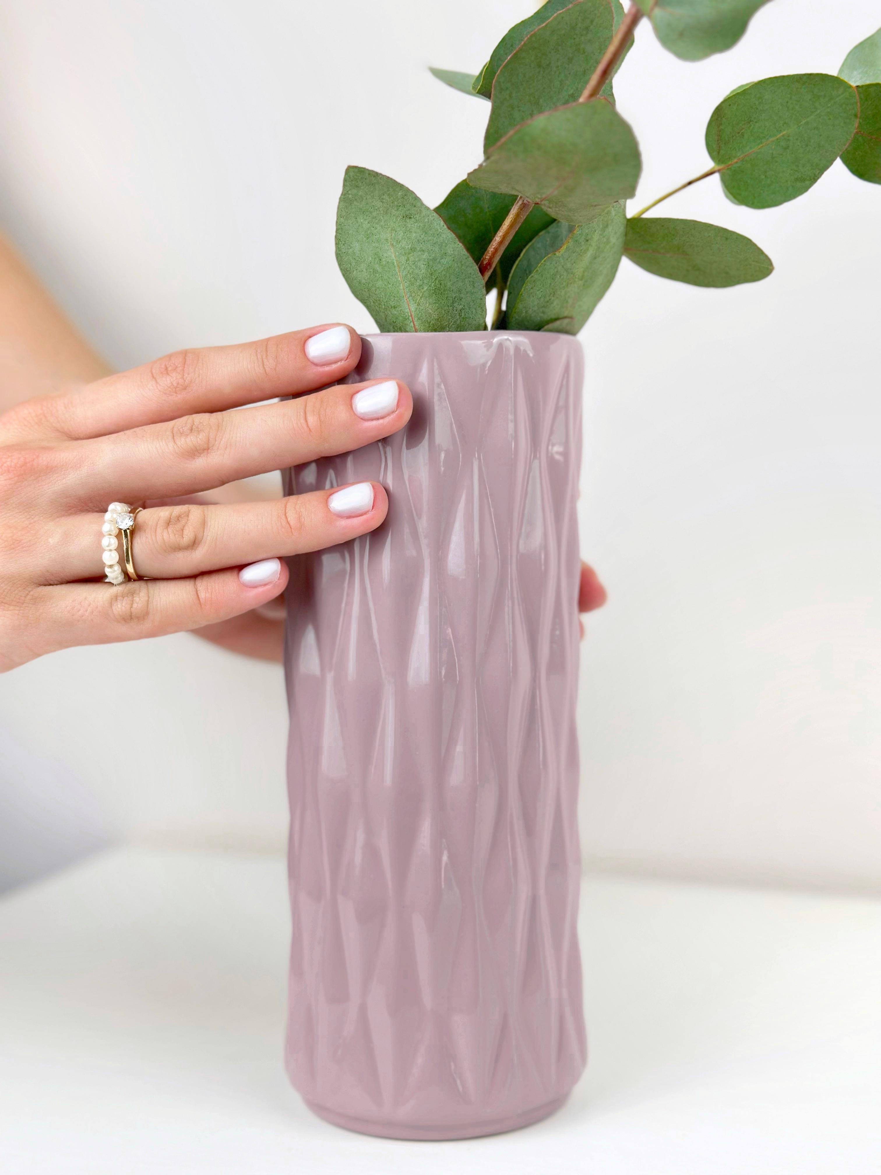 Ваза для квітів і декору глиняна керамічна Кристал 20 см Фіолетовий (4001-13) - фото 10 Ваза для квітів і декору глиняна керамічна Кристал 20 см Фіолетовий (4001-13) - фото 10