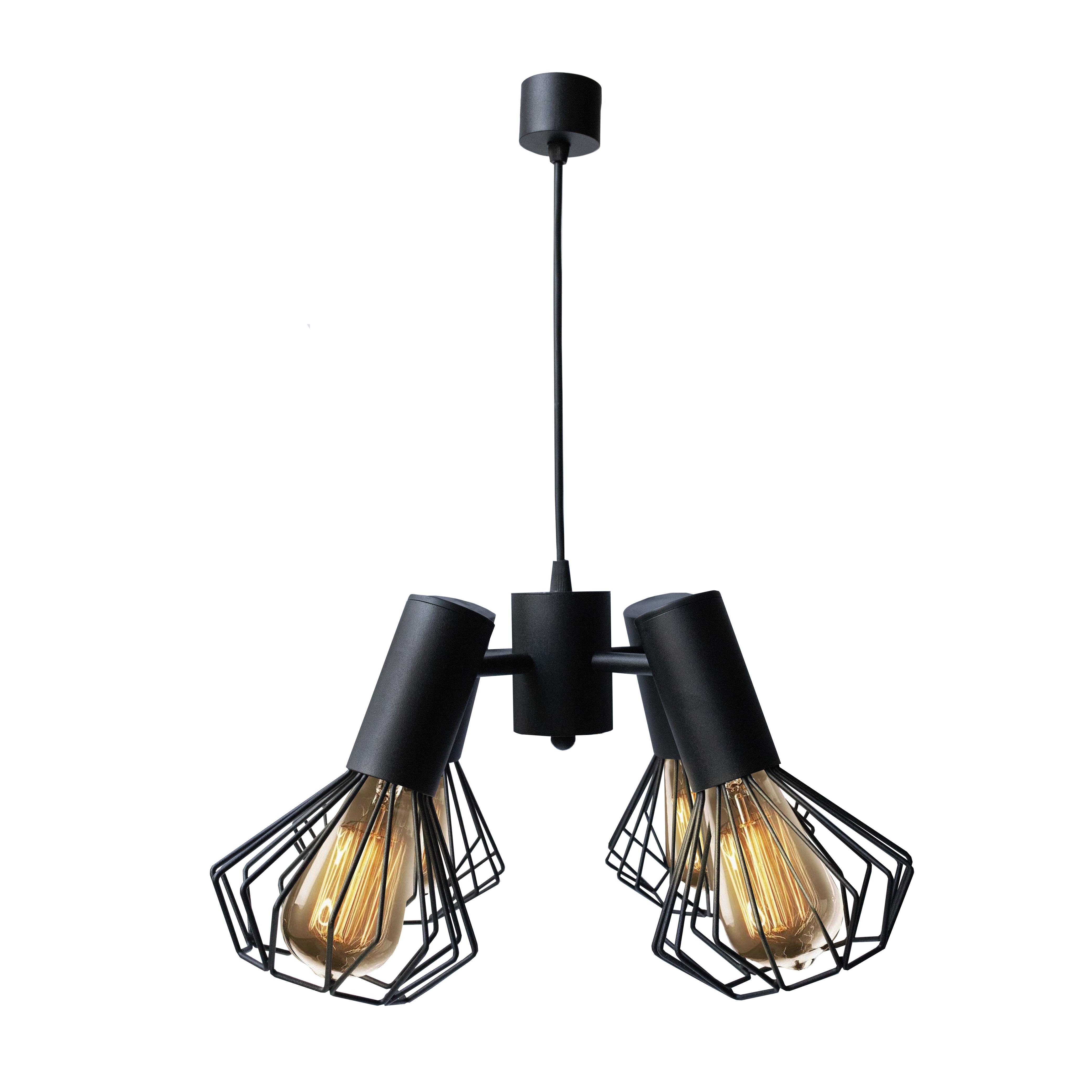 Люстра подвесная MSK ELECTRIC Diadem Е27 NL 22153-4 BK на четыре плафона (88109)