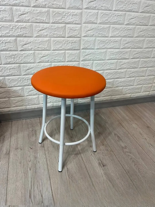 Табурет кухонний Муза 30х45 см Помаранчевий/Білий (28374073)