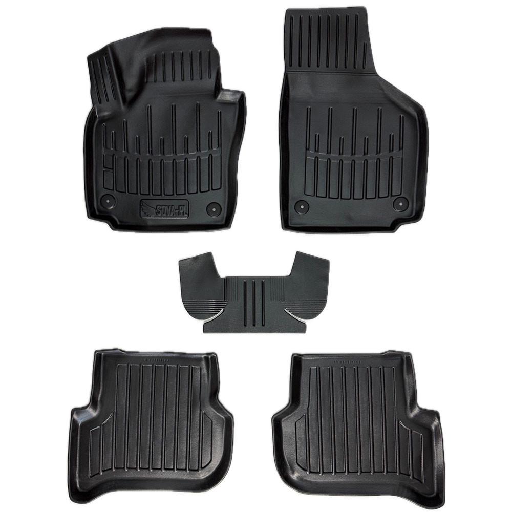 Коврики в салон SOVA-PL для Volkswagen Golf Plus 2005-2014 резиновые 5 шт. Черный (28800479)